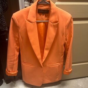 Orange fitted blazer